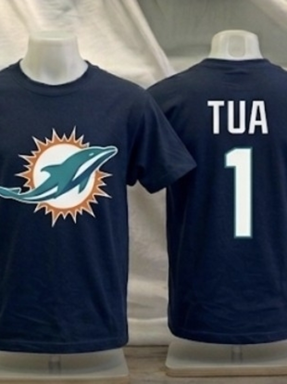 Navy Football T-Shirt with MIAMI Dolphins - TUA #1